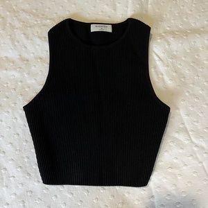 Aritzia Babaton Sculpt Knit Racer Cropped Tank